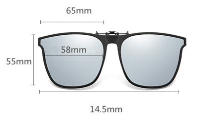 Lunettes de Soleil Polarisées à Clipser avec Des Clips Métalliques pour Lunettes de Vue