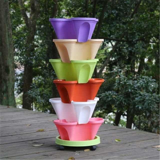Jardinières empilables-Planteurs empilables